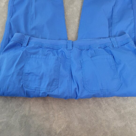 Style Co Womens Pants 20W Plus Capri Cargo Blue Zip Fly Tied Hems BLU192E - Picture 7 of 9